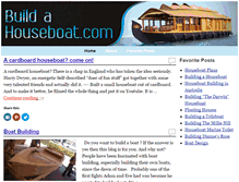 Tablet Screenshot of buildahouseboat.com